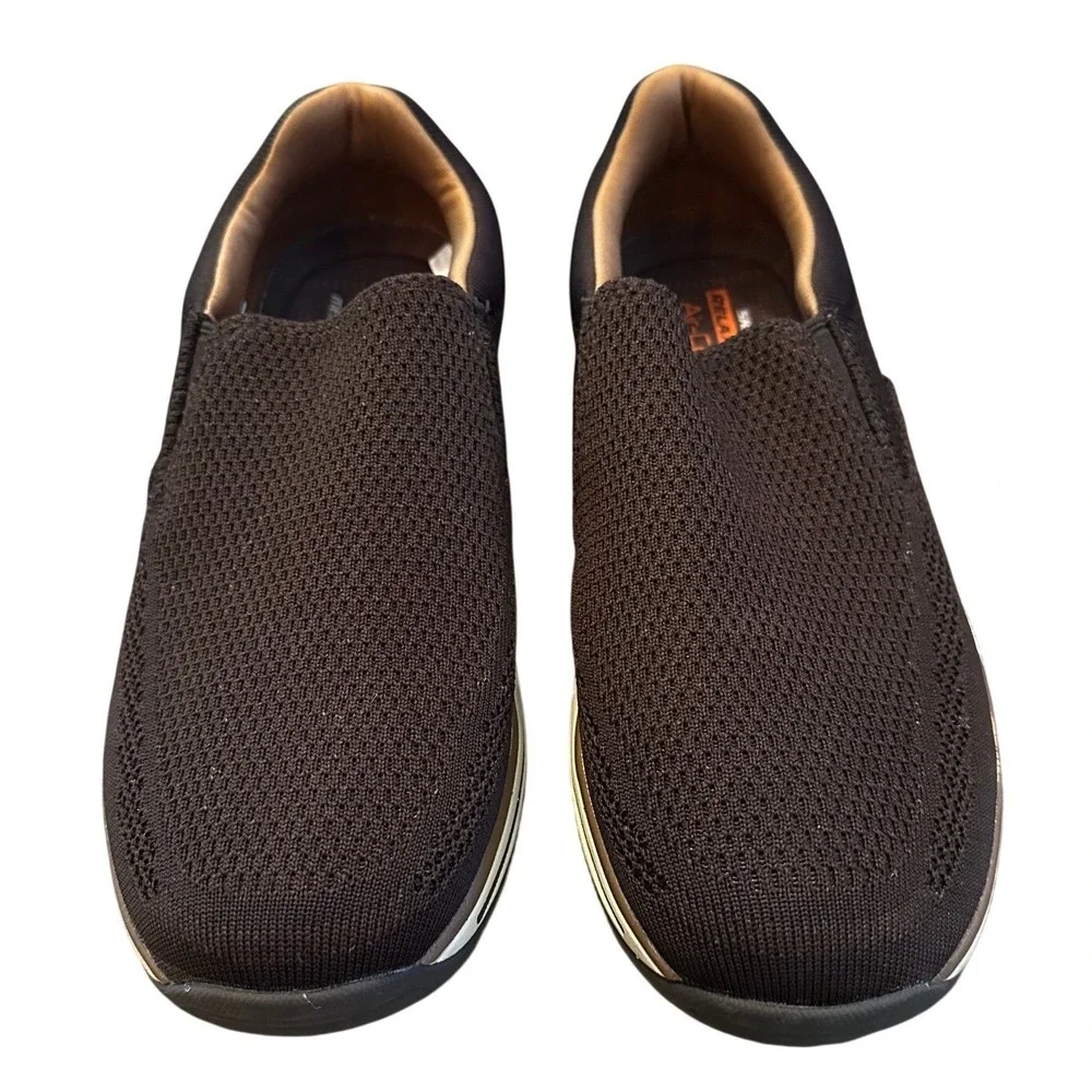 Skechers Brown Relaxed Fit Memory Foam Slip On Shoes Men's 11